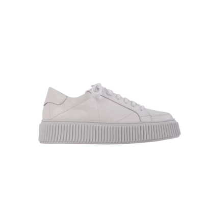 Baskets Tokyo en cuir blanc Poema Paris, sneakers élégants et confortables pour un look tendance.